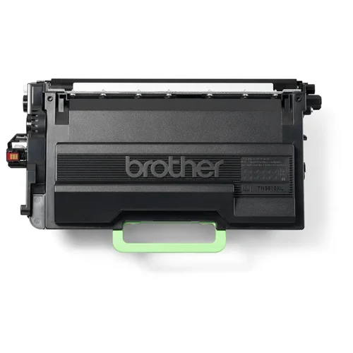 BRTN3610XL | This genuine replacement TN3610XL black high yield toner cartridge, is designed to produce crisp clear print outs, time and time again. Printing more pages with a lower cost per page, this toner cartridge is ideal for those with higher print volume needs and saves you time by reducing the frequency of cartridge changes.Compatible with a range of printers, our easy to install cartridges will help you produce long-lasting documents that won’t smudge or fade over time. Brother consider the environmental impact at every stage of your toner cartridge life cycle, reducing waste at landfill. All our hardware and toner cartridges are built to have as little impact on the environment as possible.  Genuine Brother TN3610XL high yield laser toner cartridge - worth it every time. 