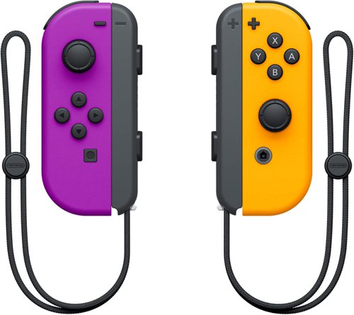 Nintendo Joy-Con Pair Neon Purple and Neon Orange Gaming Controllers