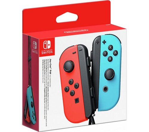 The versatile Joy-Con offer multiple surprising new ways for players to have fun. Two Joy-Con can be used independently in each hand, or together as one game controller when attached to the Joy-Con grip. They can also attach to the main console for use in handheld mode, or be shared with friends to enjoy two-player action in supported games. Each Joy-Con has a full set of buttons and can act as a standalone controller, and each includes an accelerometer and gyroscope motion sensor, making independent left and right motion control possible.