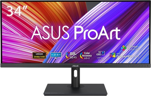 ASUS ProArt PA348CGV 34 Inch 3440 x 1440 Pixels UltraWide Quad HD IPS Panel HDMI DisplayPort USB Hub Monitor