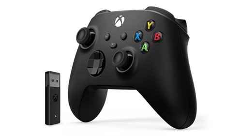 Xbox Carbon Black USB-C and Bluetooth Wireless Gaming Controller with Adapter Microsoft