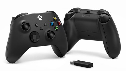 Xbox Carbon Black USB-C and Bluetooth Wireless Gaming Controller with Adapter