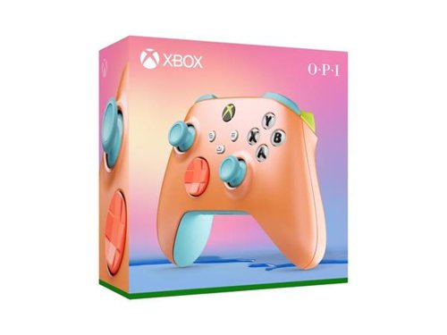 8XBQAU00118 | Turn up the heat with the Xbox Wireless Controller – Sunkissed Vibes OPI Special Edition, inspired by OPI’s Summer Make the Rules collection. Get your hands on this summer glow-up and make every day a beach day. Make your own rules and play on console, PC and mobile.Experience the bold, glossy D-pad with a nail polish look and feel that’s reminiscent of OPI’s Flex on the Beach.Revel in the summertime brightness of the Xbox button and triggers that embody the all-work, all-play attitude of OPI’s Summer Monday-Fridays.