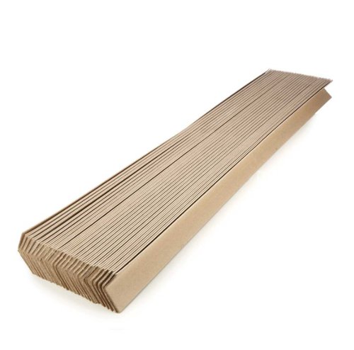 MA80126 | These low-cost, economical, cardboard edge protectors are ideal for stabilising and reinforcing pallets and cartons. Measuring 32mm x 32mm x 2mm x 1932mm, they prevent damage to the corners of pallets and allow heavy boxes to be stacked without being crushed. This pack contains 50 brown, cardboard edge protectors.