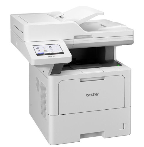 Designed for high volume users, this intelligent Brother MFC-L5710DW mono laser printer, copier and scanner with fax capability delivers a user-friendly, professional experience with exceptional printing that your business can rely on. Print up to 50 pages per minute. 2-sided printing, up to 24 sides per minute. Provides 2-sided scanning, up to 56 images per minute. Colour and mono scanning. 70 sheet 2-sided automatic document feeder. Wireless and Gigabit Ethernet wired network. Supplied with a standard 250 paper tray (A4). Supplied with toner.