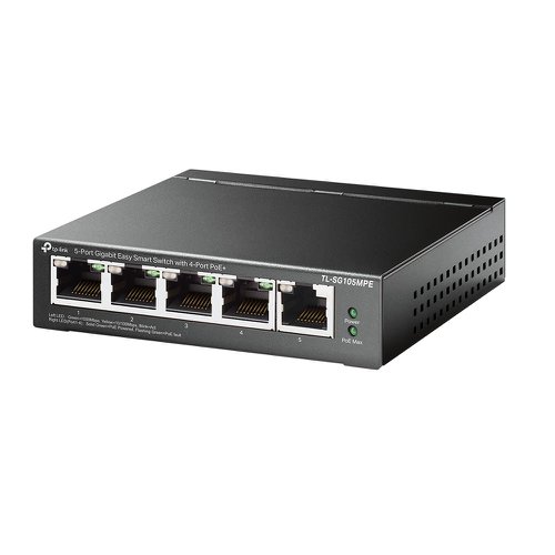 TP-Link 5-Port Gigabit Easy Smart Switch with 4-Port PoE+ Ethernet Switches 8TP10380260