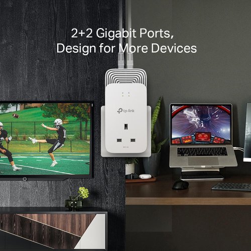 TP-Link G.hn2400 Passthrough Powerline Network Kit 2 Pack 8TP10380263 Buy online at Office 5Star or contact us Tel 01594 810081 for assistance