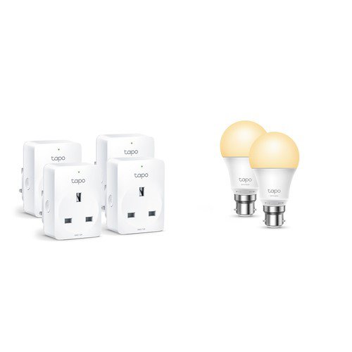 TP-Link Tapo Smart Home Basic Starter Pack 4 Smart Plugs 2 Smart Bulbs