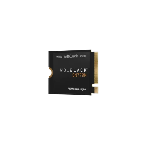 Level up with WD_BLACK M.2 2230 NVMe SSDWith up to 2TB  capacity, the WD_BLACK SN770M NVMe SSD expands the storage of your small gaming device or M.2 2230 compatible laptop. This M.2 2230 SSD features PCIe®  Gen 4.0 3 for speeds up to 5,150 MB/s (1TB and 2TB model),  Western Digital's Cache™ 4.0 technology, and support for Microsoft's DirectStorage. Take your large game library with you wherever you go, and immerse yourself in games with lightning-fast game installation and level loading. You can also monitor your drive with Western Digital Dashboard (Windows® only) software.Play with confidenceThe WD_BLACK SN770M SSD is the first M.2 2230 NVMe SSD built by the brand trusted by gamers.Enhance your small gaming devicesUpgrade  your compatible small gaming devices like ASUS™ ROG Ally™ and Steam® Deck with speeds of up to 5,150 MB/s (1TB and 2TB models) and reduce the time it takes to install games and load levels.Play games on the goTake your large game library with you wherever you go with up to 2TB of reliable Western Digital TLC NAND storage.Increase immersion with unique gaming featuresSuch as powerful PCIe®  Gen 4.0, Western Digital's Cache™ 4.0 technology and support for Microsoft's DirectStorage.Compatible with ultra-thin PCsBoost and expand storage on M.2 2230 SSD-compatible laptops, including many Microsoft® Surface and Dell™ models.It's backed by a 5-year warranty from trusted gaming brand Western Digital, and your drive is monitored with Western Digital Dashboard (Windows® only) software .