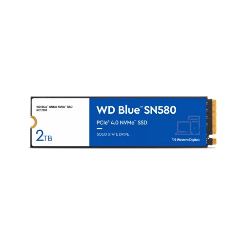 Western Digital Blue SN580 M.2 2TB PCIe 4.0 TLC NVMe Internal Solid State Drive Solid State Drives 8WD10393650