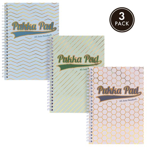 Pukka Pads Haze Assorted A5 Jotta (Pack 3) (200 pages)