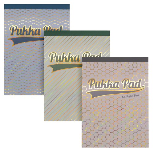 Pukka Haze Refill Pad A4 160 Ruled Pages With Margin 4 Hole Punched Headbound Assorted Colours (Pack 6) - 9880(AST)-HZE