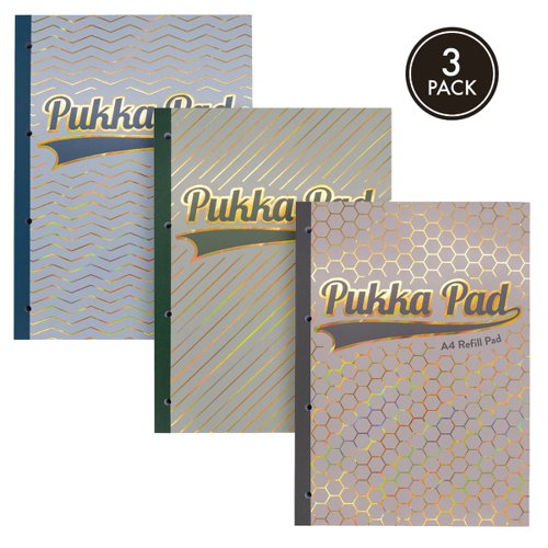 Pukka Pads Haze Assorted A4 Refill (300 pages) (Pack 3) Refill Pads PD1206