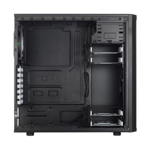 8FR10070680 | The Core 2500 combines a clean, modern exterior design with great cooling and component compatibility.A compact ATX Mid Tower case designed for exceptional airflow and cooling. Brushed aluminium-look front panel with a sleek, three-dimensional textured finish. Superior water cooling support for its size.The case is equipped with two pre-installed 120 mm fans, a built-in fan controller as well as support for a 280 mm and 240 mm water cooling radiators. Two hard drive cages hold up to four 3.5in or 2.5in hard drives on vibration dampened sturdy steel trays. An additional dedicated SSD mounting is available behind the PSU.