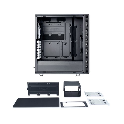 8FR10098581 | A  flexible platform for a powerful ATX build that wastes no space.Define Series sound dampening with ModuVent™ technology. Optimized for high airflow and silent computing. Side and front panels are lined with industrial-grade sound dampening material.Smaller than the usual ATX case, the Define C and its optimized interior provides the perfect base for users of all kinds. The open air design offers unobstructed airflow across your core components with high performance and silent computing in mind at every step.