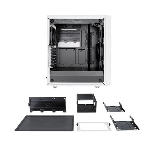 Fractal Design Meshify C White Tempered Glass ATX Mid Tower PC Case Desktop Computers 8FR10186580