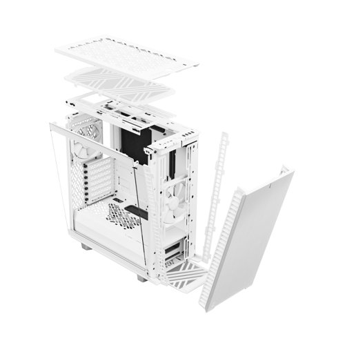 Fractal Design Define 7 Compact Tempered Glass White ATX Mid Tower PC Case Fractal Design