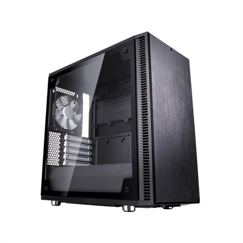 8FR10160463 | Smaller than your average Micro ATX case, the Define Mini C TG with its optimized interior provides the perfect base for users. The open air design offers unobstructed airflow across your core components with high performance and silent computing in mind at every step.ModuVent™ technology for silent operation in a compact ATX or mATX form factor. Optimized for high airflow and silent computing. Tempered glass side panel for a clean looking exterior with full interior visibility.Extensive cooling support via both air and water are offered to make sure even the most powerful systems can be cooled effectively. Carrying signature Define series traits, the Define C TG Series brings with it that iconic front panel design, dense sound-dampening material throughout and ModuVent technology in the top panel.