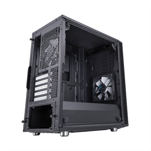 Fractal Design Define Mini C Tempered Glass Black Micro-ATX PC Case 8FR10160463 Buy online at Office 5Star or contact us Tel 01594 810081 for assistance