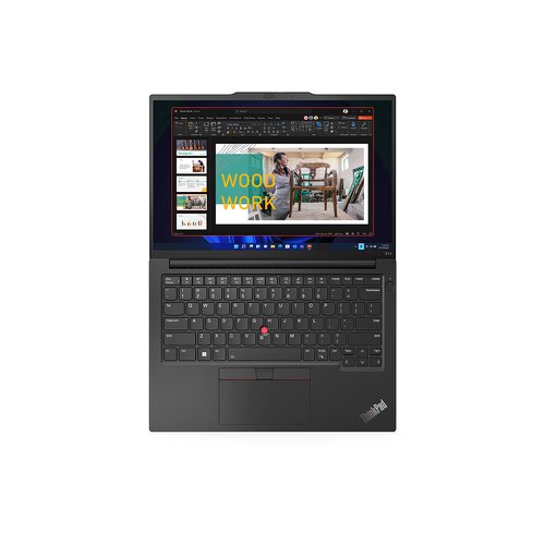8LEN21JK0058 | The Lenovo ThinkPad E14 Gen 5 (14in Intel) laptop is powerful, durable, and secure, to help you excel at your daily business needs. It’s designed for data tabulation, quick design projects, research, and reviewing content. Equipped with an Intel® Core™ processor, onboard integrated UMA graphics or optional discrete graphics, and extensive memory and SSD storage, the E14 Gen 5 delivers fast, powerful performance.The colour options give the ThinkPad E14 Gen 5 (14in Intel) laptop a contemporary, professional look. The new keyboard design gives an enhanced feel, for smoother, error-free inputs. Its 115mm x 56mm trackpad improves onscreen navigation. The ThinkPad E14 Gen 5 also features a crystal-clear 14in display, up to WUXGA+, with 100% sRGB colour gamut, optional touch, and hardware-based Low Blue Light certification for an exceptional visual experience.