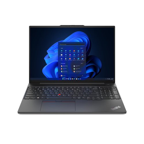 8LEN21JT0007 | The Lenovo ThinkPad E16 (16in AMD) laptop is powerful, reliable, and secure - perfect for your business needs. Tackle all of your jobs and enjoy peak productivity with the power of AMD Ryzen™ 7000 Series processors and integrated UMA graphics. Multitask with ease, thanks to extensive DDR4 memory and speedy SSD storage.Enjoy the contemporary, professional design of the ThinkPad E16 (16in AMD) laptop. Its larger, more ergonomic keyboard houses robust keys with better travel, a number pad, and better key spacing to prevent accidental input. The smooth 115mm x 68mm trackpad improves onscreen navigation. And the stunning 16in display is available in up to WQXGA (2560 x 1600) resolution, with 100% sRGB colour gamut, optional touch, and hardware-based Low Blue Light certification for an excellent visual experience.