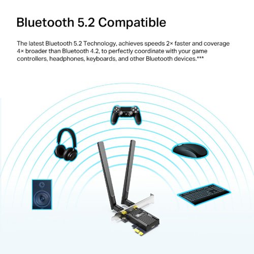 TP-Link AX1800 Dual-band Bluetooth 5.2 PCIe Adapter