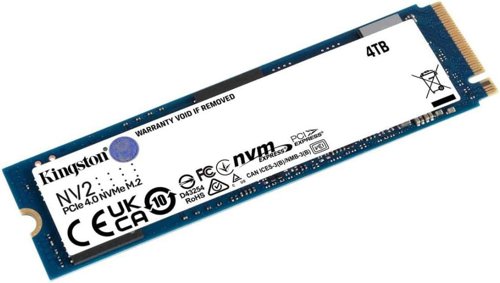 8KISNV2S4000G | Kingston’s NV2 PCIe 4.0 NVMe SSD is a substantial next-gen storage solution powered by a Gen 4x4 NVMe controller. NV2 delivers read/write speeds of up to 3,500/2,800MB/s with lower power requirements and lower heat to help optimise your system’s performance and deliver value without sacrifice. The compact single-sided M.2 2280 (22x80mm) design expands storage by up to 2TB while saving space for other components, making NV2 ideal for thinner notebooks, small-form-factor (SFF) systems and DIY motherboards. Available in capacities from 250GB – 2TB2 to give you all the space you need for applications, documents, photos, videos and more.