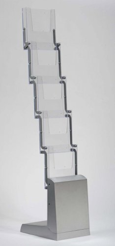 Seco Zig Zag 5 x A4 Brochure Stand Cantilever Design Includes Black Padded Canvas Bag - PZZ-2