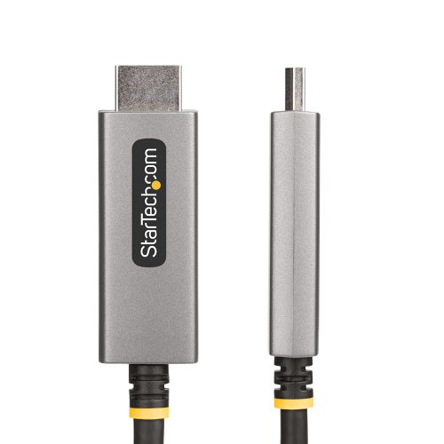 8ST10399993 | Connect an 8K 60Hz or a 4K 144Hz HDMI display to a DisplayPort-enabled desktop at a distance of up to 6.6ft (2m), using this DisplayPort to HDMI Adapter Cable.