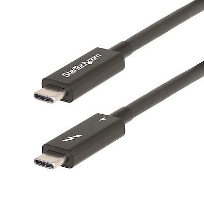 The 6.6ft (2m) Active Thunderbolt™ 4 cable enables full Thunderbolt™ 4 capabilities and outperforms passive cables beyond 3.3ft (1m) length. An active integrated chipset minimizes signal degradation for consistent 40Gbps output at distances of up to 6.6ft (2m), while passive cables deliver limited performance beyond 3.3ft (1m) due to signal loss.