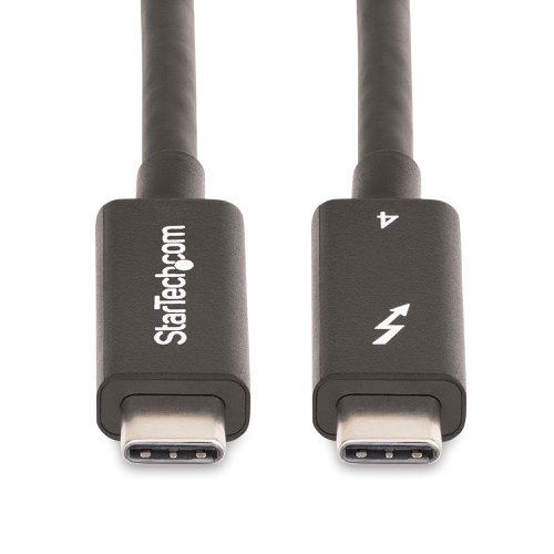 The 6.6ft (2m) Active Thunderbolt™ 4 cable enables full Thunderbolt™ 4 capabilities and outperforms passive cables beyond 3.3ft (1m) length. An active integrated chipset minimizes signal degradation for consistent 40Gbps output at distances of up to 6.6ft (2m), while passive cables deliver limited performance beyond 3.3ft (1m) due to signal loss.