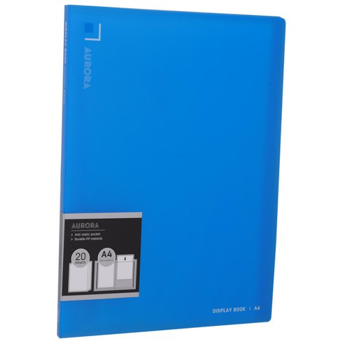 Deli Aurora Display Book A4 20 Pocket Blue