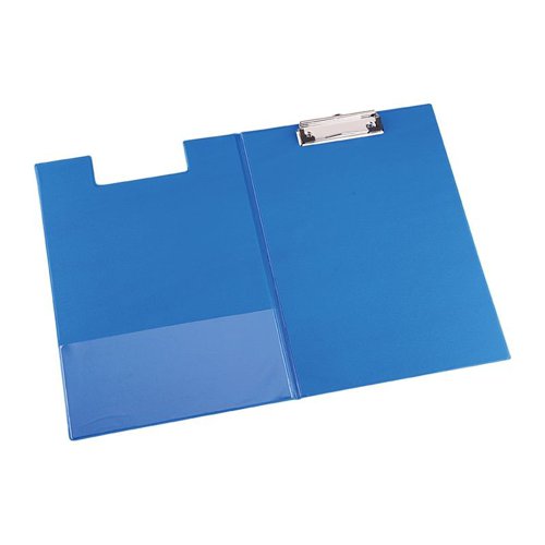 Deli Plastic Clipboard Foldover A4 Blue