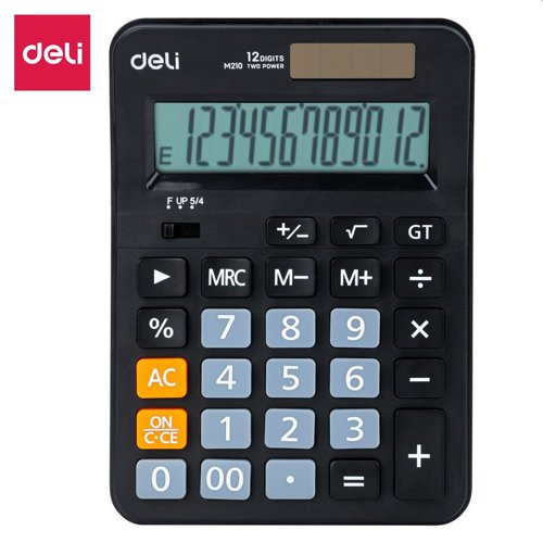 Deli Desk Calculator 12 digit Black