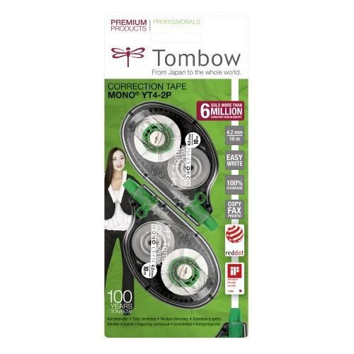 Tombow Mono Correction Tape 4.2mm twin card Box of 6