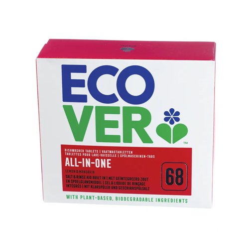 Ecover All in One Dishwasher Tablets (Pack 68) - 4004065
