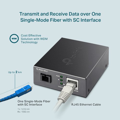 TP-Link Gigabit Ethernet WDM Media Converter External Computer Cables 8TP10324366