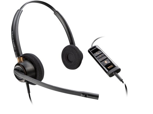 HP Poly EncorePro 525 Microsoft Teams Certified USB-A Stereo Headset Headsets & Microphones 8PO783R2AA