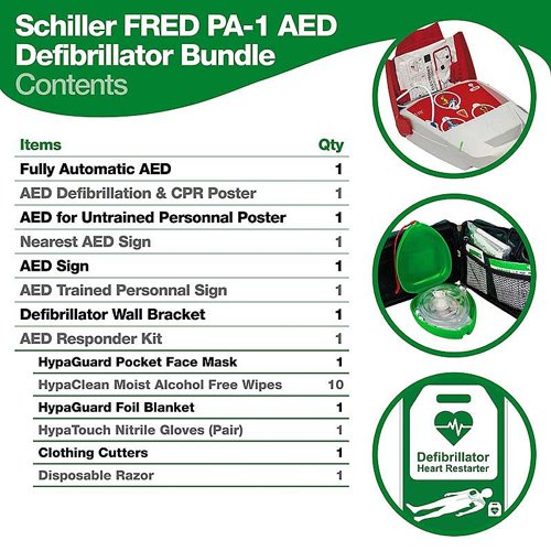 Schiller FRED PA-1 AED Bundle Wall Bracket First Aid Room FA1140
