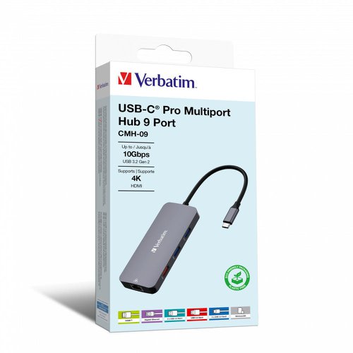 Verbatim CMH-09 USB Type-C USB 3.2 Gen 1 Silver 32152