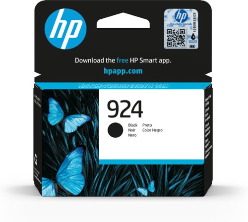 HP No 924 Black Standard Ink Cartridge 500 Pages - 4K0U6NE HP4K0U6NE