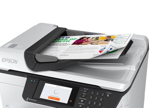 EPC11CH60401BY | This low-intervention MFP prints up to 20,000 pages in mono or colour without changing the ink supplies.1 This means there is low user intervention, increasing productivity.Epson Heat-Free Technology requires no heat to warm up when it is switched on or woken from sleep, which significantly reduces energy consumption and therefore saves money. This also means Epson's Heat-Free inkjets can deliver a fast first page out time (FPOT) of 5.5 seconds compared to laser printers, which need to preheat the fuser to print.Gain complete control of printing operations with Epson and its partners solutions, allowing devices to be set up to meet specific and changing business requirements.Our cloud-based device monitoring and management system helps service providers to perform accurate remote diagnosis without compromising on security. The embedded agent on the WF-C878R allows for seamless setup and use.