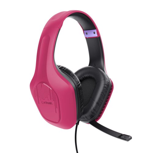 Trust GXT 790P Tridox 3in1 Bundle Pink Zirox Wired 3.5mm Headset Felox 6400 DPI Wired Mouse and Mousepad