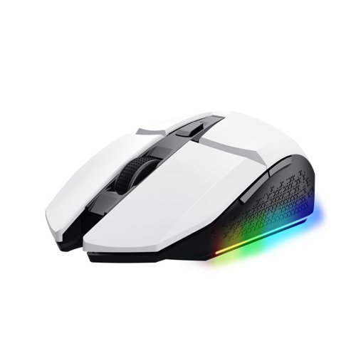 Trust GXT 110 Felox 4800 DPI Ambidextrous Wireless Optical White Gaming Mouse 8TR25069 Buy online at Office 5Star or contact us Tel 01594 810081 for assistance