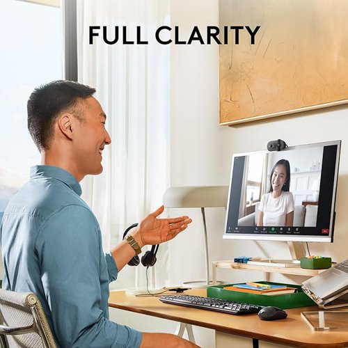 8LO960001585 | Full HD 1080p webcam with auto-light balance, integrated privacy shutter, and built-in mic.Full HD 1080p resolution gives you better clarity for better calls.RightLight boosts brightness by up to 50%, reducing shadows, so you look your best.Thoughtfully designed for your work-from-home life, the integrated privacy shutter gives you reliable privacy. When the day is done, give the shutter a slide for peace of mind.A convenient, built-in microphone ensures that you’re heard clearly in video calls, so you can look and sound your best without the fuss.Brio 100 is compatible with most calling platforms like Microsoft Teams, Google Meet, and Zoom—and most operating systems like Windows, macOS, and ChromeOS.