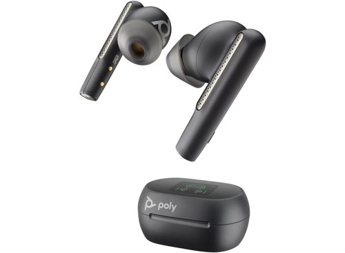 HP Poly Voyager Free 60+ UC Carbon Black Wireless Earbuds with Touchscreen Charging Case 8PO7Y8G3AA Buy online at Office 5Star or contact us Tel 01594 810081 for assistance