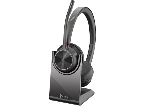 HP Poly Voyager 4320 Wireless USB-A Microsoft Teams Certified Headset with BT700 Dongle and Charging Stand