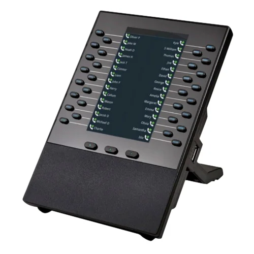 8PO85X07AA | The Poly VVX EM50 IP Phone Expansion Module is easy to install and designed exclusively for the Poly VVX450 business IP phone (sold separately). It’s an optimal solution for telephone attendants, receptionists, administrative staff and other power users who manage multiple workflows or simultaneous calls on a daily basis.The VVX EM50 extends the functionality of your Poly VVX450 business IP phone with multifunctional line keys that can be set up as line registrations, call appearances, speed dials, direct stations and/or busy lamp field keys. The VVX EM50 Expansion Module seamlessly matches the look and feel of your VVX450 business IP phone.When fully equipped, the VVX450 business IP phone functions as a high performance attendant console that can support up to two (2) VVX EM50 modules. Telephone attendants can reduce the number of lost customer calls, shorten transaction times and increase the accuracy of call routing by promptly accepting, accurately screening, efficiently dispatching and effortlessly monitoring calls.The VVX EM50 securely delivers a rich-media experience across any workspace and with the best possible quality. It’s an easy plug-and-play device that requires no setup, as power and signalling are provided by the host VVX450 business IP phone.The VVX EM50 provides an easy transition from traditional PBX features and functionality into the world of Voice over IP (VoIP) with its intuitive user interface, presence indication and pleasing call visualisation experience, similar to that of the VVX450 business IP phone.The VVX EM50 is standards-based and fully interoperable with Poly partners’ IP telephony server solutions. With the greatest breadth and depth of integrated voice and unified communications solutions, the VVX EM50 delivers the ultimate UC communications experience.