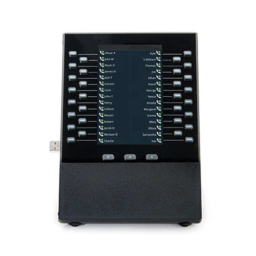 8PO85X07AA | The Poly VVX EM50 IP Phone Expansion Module is easy to install and designed exclusively for the Poly VVX450 business IP phone (sold separately). It’s an optimal solution for telephone attendants, receptionists, administrative staff and other power users who manage multiple workflows or simultaneous calls on a daily basis.The VVX EM50 extends the functionality of your Poly VVX450 business IP phone with multifunctional line keys that can be set up as line registrations, call appearances, speed dials, direct stations and/or busy lamp field keys. The VVX EM50 Expansion Module seamlessly matches the look and feel of your VVX450 business IP phone.When fully equipped, the VVX450 business IP phone functions as a high performance attendant console that can support up to two (2) VVX EM50 modules. Telephone attendants can reduce the number of lost customer calls, shorten transaction times and increase the accuracy of call routing by promptly accepting, accurately screening, efficiently dispatching and effortlessly monitoring calls.The VVX EM50 securely delivers a rich-media experience across any workspace and with the best possible quality. It’s an easy plug-and-play device that requires no setup, as power and signalling are provided by the host VVX450 business IP phone.The VVX EM50 provides an easy transition from traditional PBX features and functionality into the world of Voice over IP (VoIP) with its intuitive user interface, presence indication and pleasing call visualisation experience, similar to that of the VVX450 business IP phone.The VVX EM50 is standards-based and fully interoperable with Poly partners’ IP telephony server solutions. With the greatest breadth and depth of integrated voice and unified communications solutions, the VVX EM50 delivers the ultimate UC communications experience.