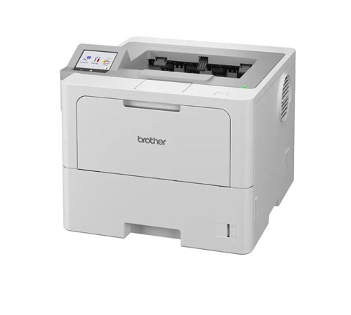 Brother HL-L6415DN Mono Laser Printer comes with a flexible suite of security features and solutions that can be tailored to your business. Includes Near Field Communications (NCF)/card reader support. Connectivity: wireless network 2.4GHz and 5GHz support (optional) and Hi-Speed USB 2.0, USB 2.0 host (rear), Wired network Gigabit ethernet. Print resolution of up to 1200 x 1200 dpi. 50 ppm 1-sided/24 spm 2-sided (mono). With an 8.9cm colour touchscreen LCD control panel. A 520 sheet standard paper input tray, with a 100 sheet multi-purpose tray. Supplied with in-box high yield black toner. Recommended monthly duty cycle of up to 16,000 pages. Dimensions: 402 x 396 x 319mm. 13.50kg.